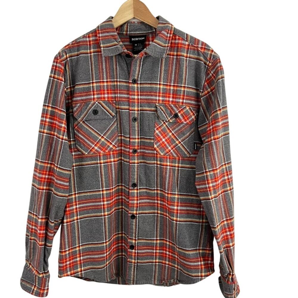 Burton Brighton‎ Premium Flannel Shirt Button Down Plaid Men Size M